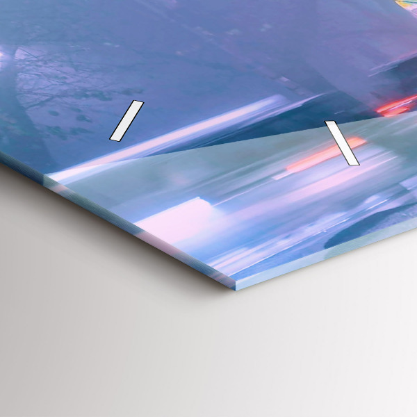 Orologio rettangolare Varsavia nella nebbia