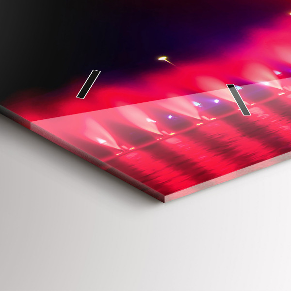 Orologio rettangolare Fontana di Wroclaw di notte