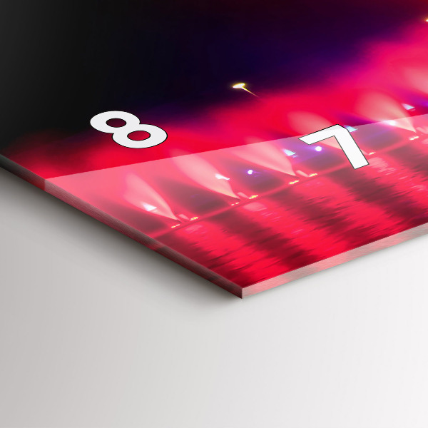 Orologio rettangolare Fontana di Wroclaw di notte