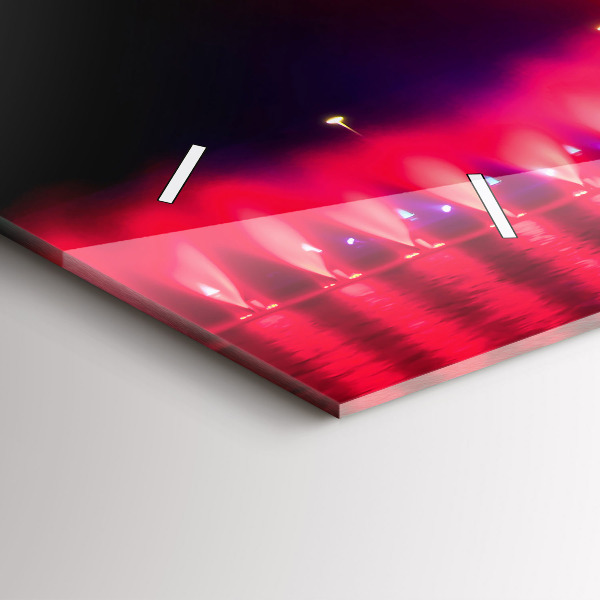 Orologio rettangolare Fontana di Wroclaw di notte