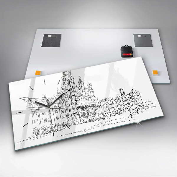 Orologi orizzontali Schizzo della città vecchia di Poznań