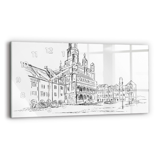 Orologi orizzontali Schizzo della città vecchia di Poznań