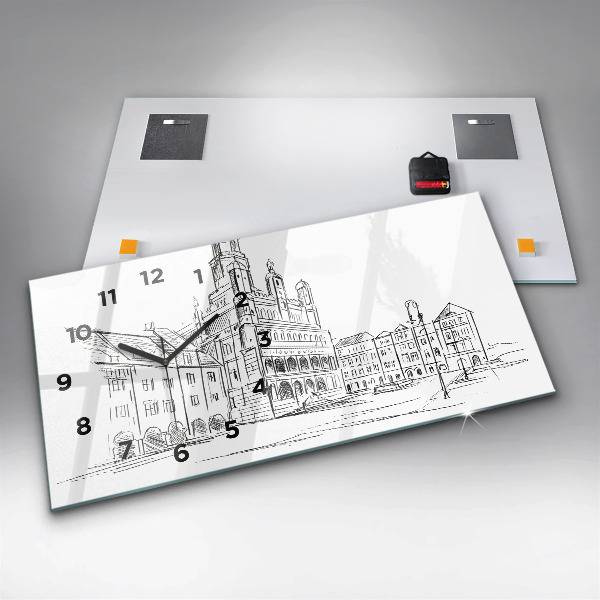 Orologi orizzontali Schizzo della città vecchia di Poznań