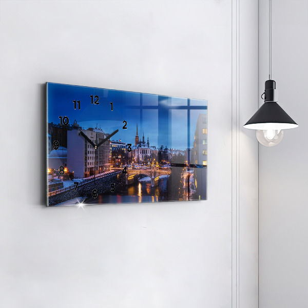 Orologio rettangolare Panorama della città di Pilsen