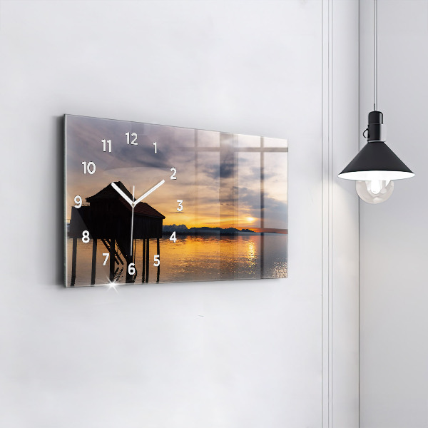 Orologi orizzontali Tramonto sul lago