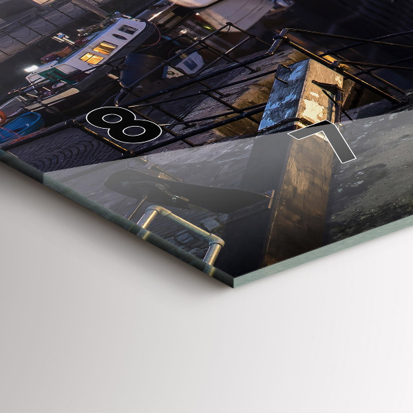 Orologio rettangolare La città illuminata di notte