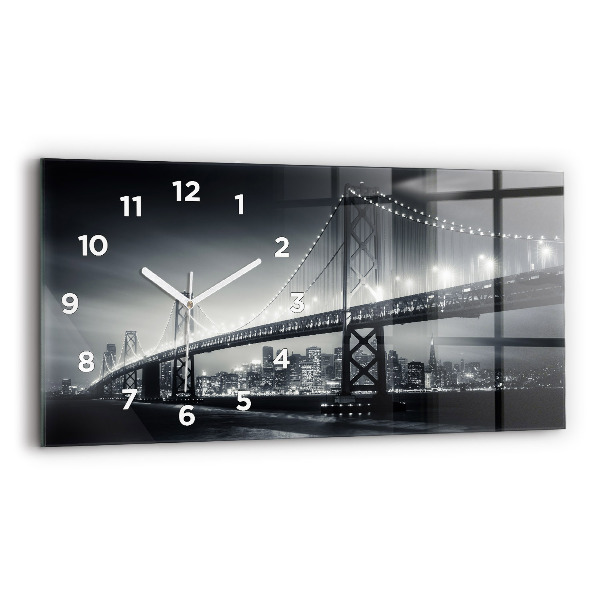 Orologio rettangolare Ponte di San Francisco di notte