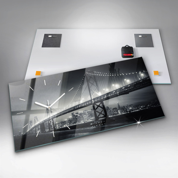Orologio rettangolare Ponte di San Francisco di notte