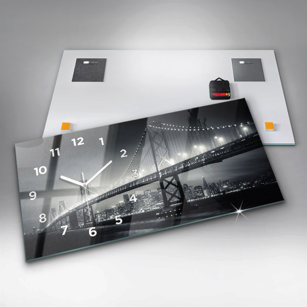 Orologio rettangolare Ponte di San Francisco di notte