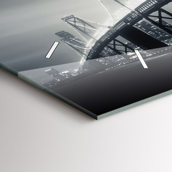 Orologio rettangolare Ponte di San Francisco di notte