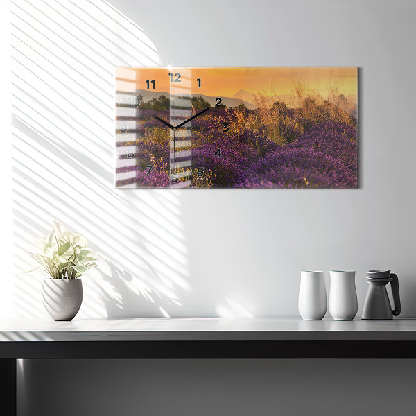 Orologio rettangolare Campo di lavanda Francia