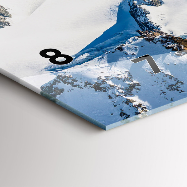 Orologio rettangolare Sciatore sulle Alpi