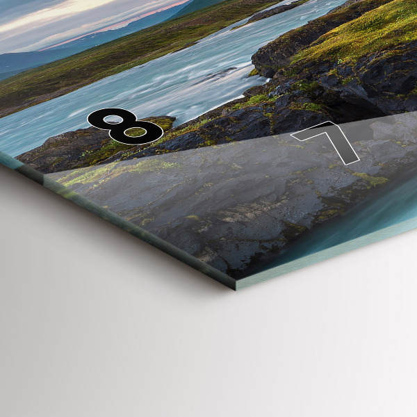 Orologio rettangolare Paesaggio con cascata