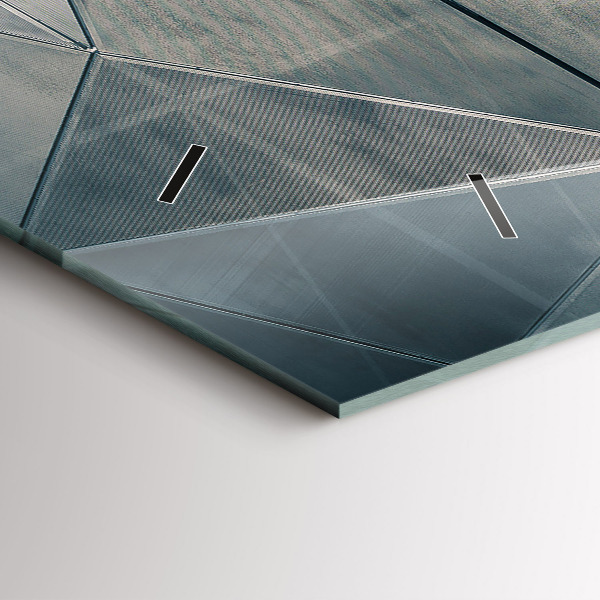 Orologio rettangolare Triangoli astratti in metallo