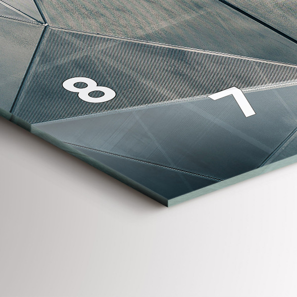 Orologio rettangolare Triangoli astratti in metallo