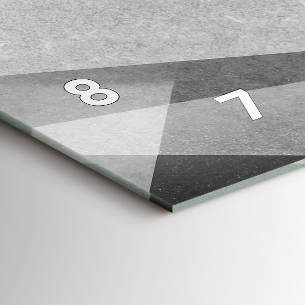 Orologio rettangolare Astrazione geometrica grigia