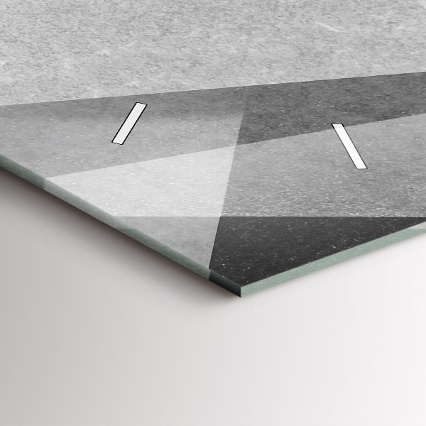 Orologio rettangolare Astrazione geometrica grigia