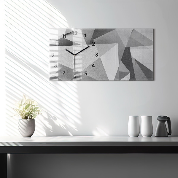 Orologio rettangolare Astrazione geometrica grigia