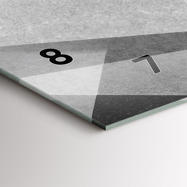 Orologio rettangolare Astrazione geometrica grigia