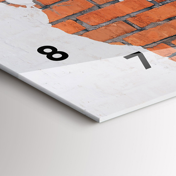 Orologio rettangolare Mappa del mondo in mattoni