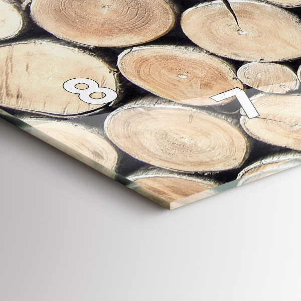 Orologio rettangolare Ceppi d'albero tagliati