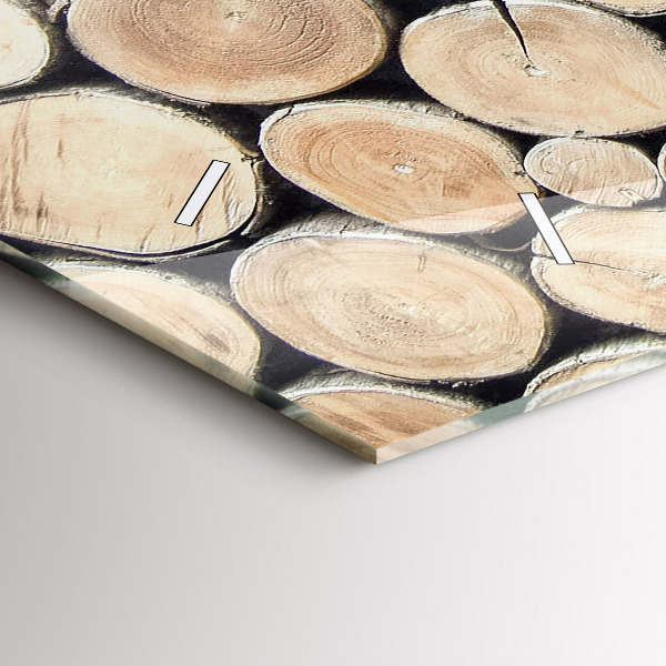 Orologio rettangolare Ceppi d'albero tagliati