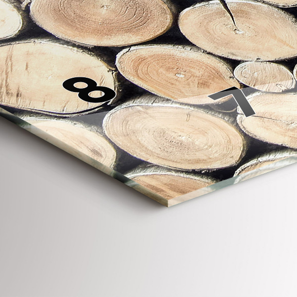 Orologio rettangolare Ceppi d'albero tagliati