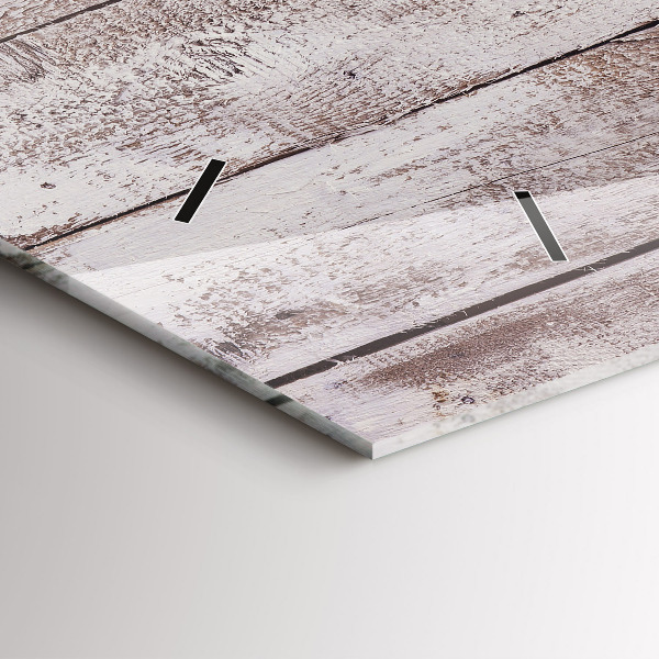 Orologio rettangolare Tavole di legno chiaro