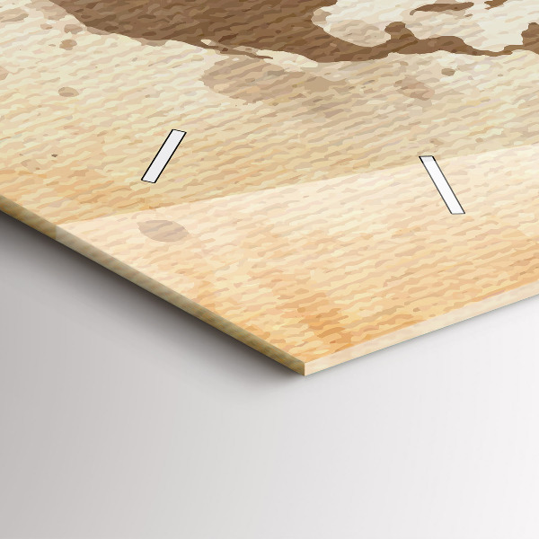 Orologio rettangolare Mappa dipinta del mondo