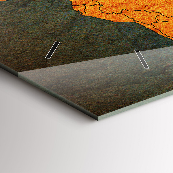 Orologio rettangolare Mappa del mondo