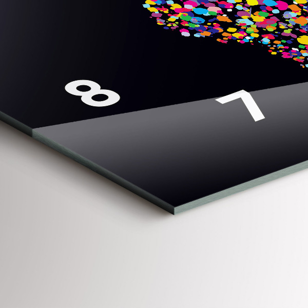 Orologio rettangolare Mappa del mondo fatta di punti