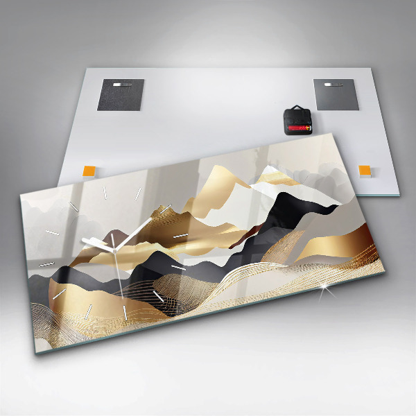 Orologi orizzontali Montagne dorate astratte