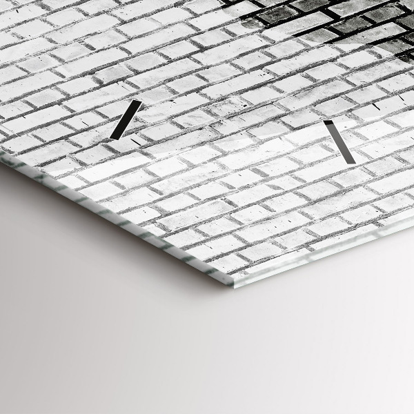 Orologi orizzontali Mappa del mondo del muro di mattoni