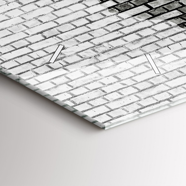 Orologi orizzontali Mappa del mondo del muro di mattoni