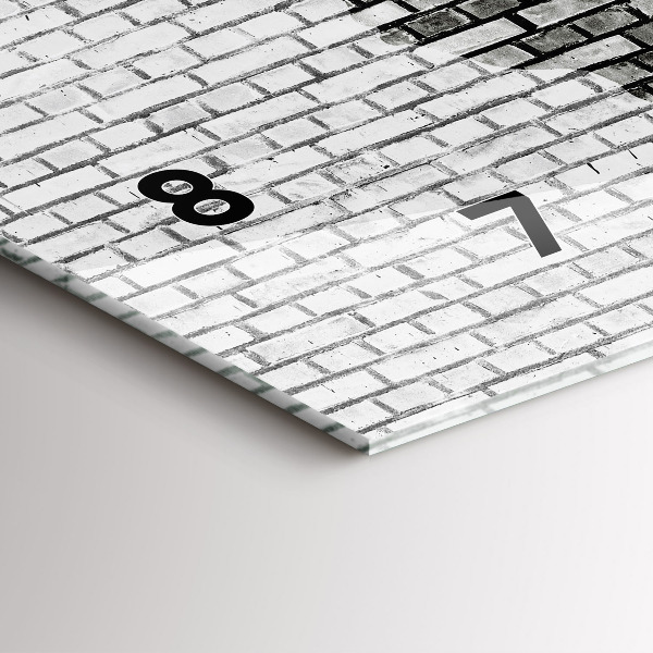 Orologi orizzontali Mappa del mondo del muro di mattoni