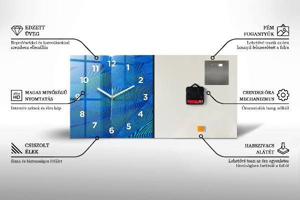 Orologi orizzontali Piume astratte