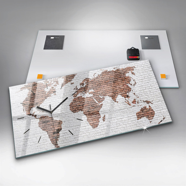 Orologi orizzontali Mappa del mondo in mattoni