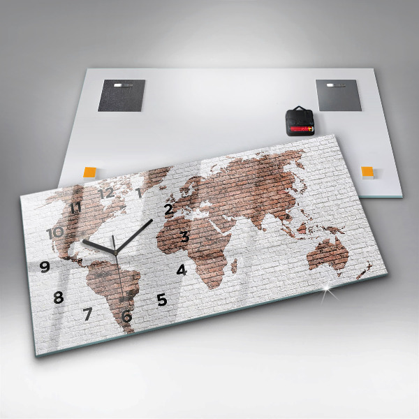 Orologi orizzontali Mappa del mondo in mattoni