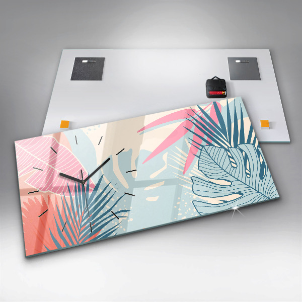 Orologi orizzontali Foglie pastello