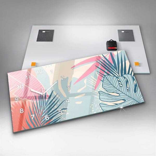 Orologi orizzontali Foglie pastello