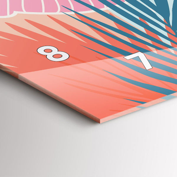 Orologi orizzontali Foglie pastello