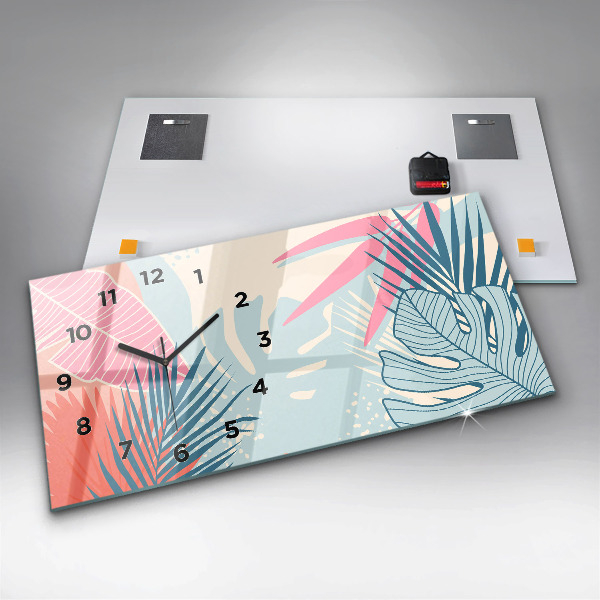 Orologi orizzontali Foglie pastello