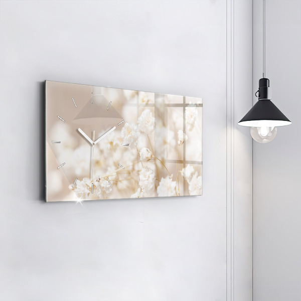 Orologi orizzontali Piccoli fiori bianchi
