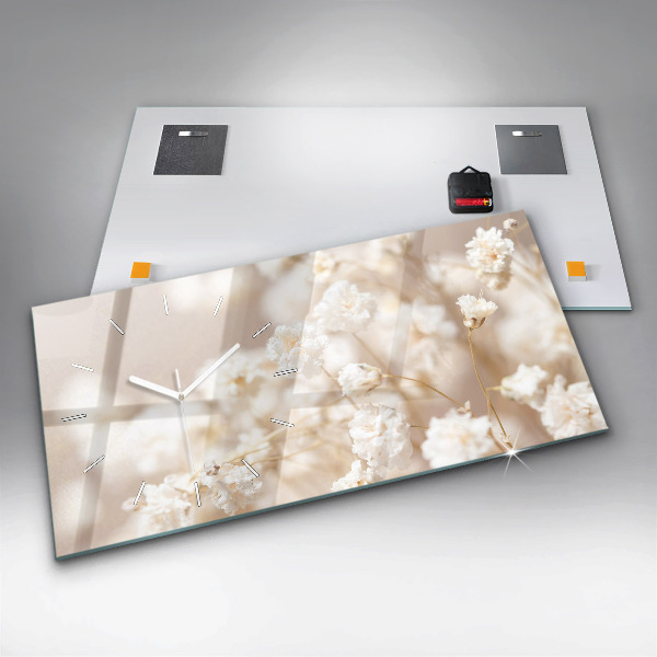 Orologi orizzontali Piccoli fiori bianchi