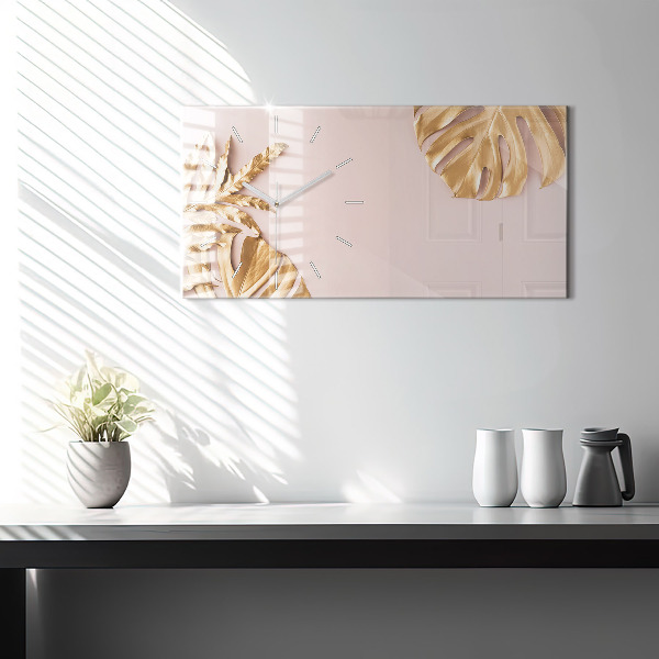 Orologi orizzontali Foglie tropicali dorate