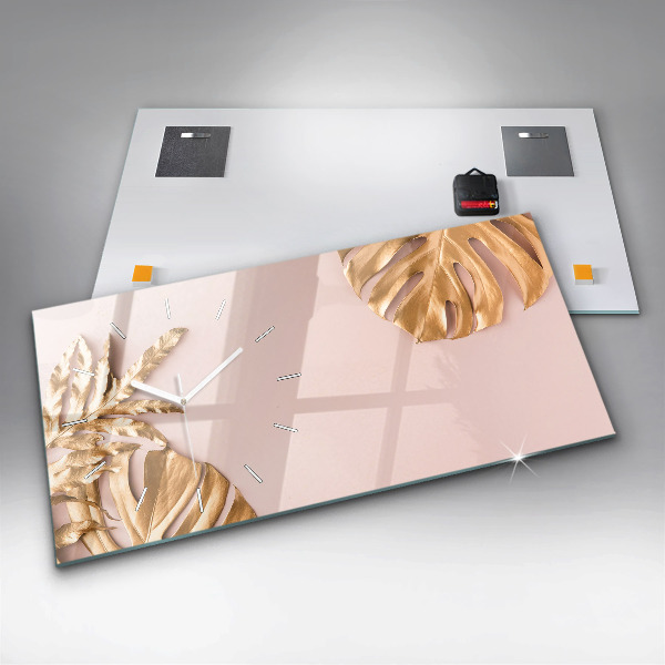 Orologi orizzontali Foglie tropicali dorate