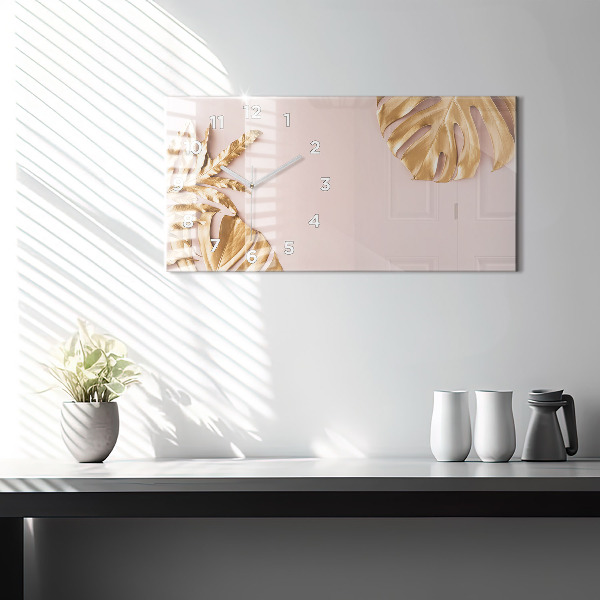 Orologi orizzontali Foglie tropicali dorate