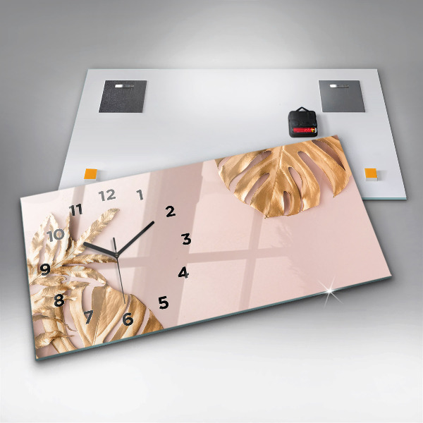Orologi orizzontali Foglie tropicali dorate