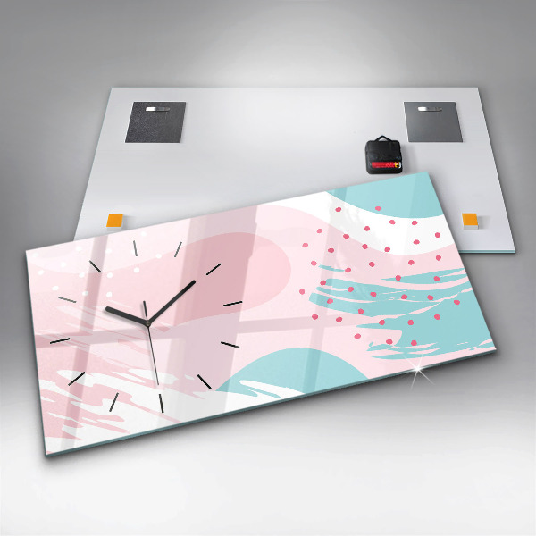 Orologio rettangolare Astrazione pastello