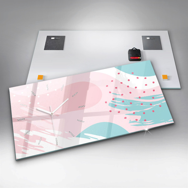 Orologio rettangolare Astrazione pastello